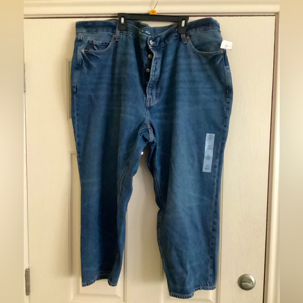 Old Navy Slouchy straight jeans with button fly NWT